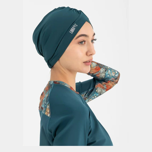 Sleek Swim Turban - Deep Teal