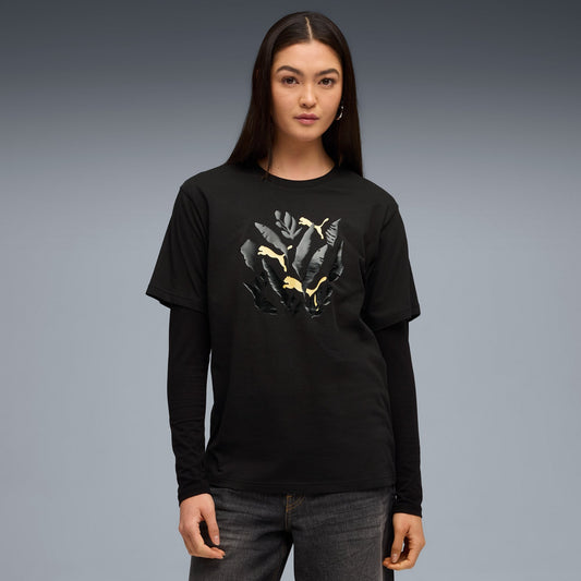 Graphic Relaxed Leaf T-shirt Women