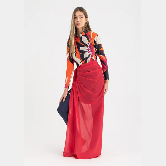 Chiffon Wrap -Fuschia