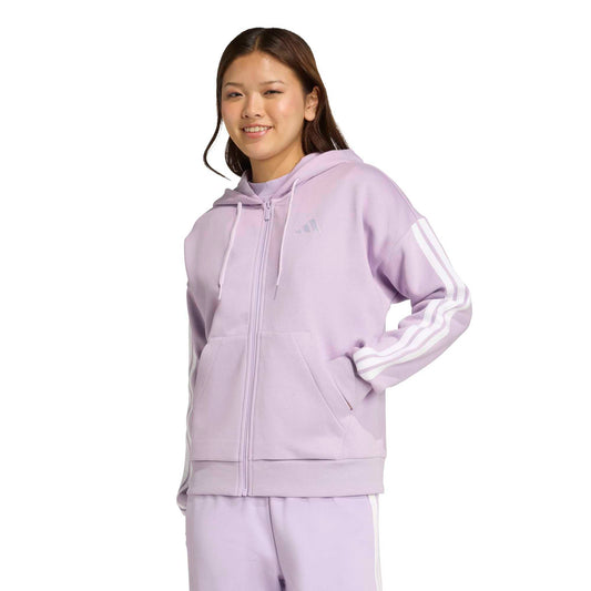 Essentials 3-Stripes Full-Zip Fleece Hoodie